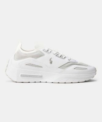＜POLO RALPH LAUREN (Men)＞ＰＯＬＯ　ＲＡＬＰＨ　ＬＡＵＲＥＮ　ＲＥ８０　ＢＯＥＲＵＭ　ＫＮＩＴ　ホワイトグレー　スニーカー