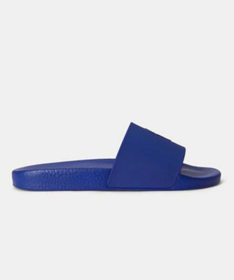 【POLO RALPH LAUREN】ラフィアスライドサンダル　22.5㎝ POLO RALPH LAUREN RE85 ポロ スライド ブルー