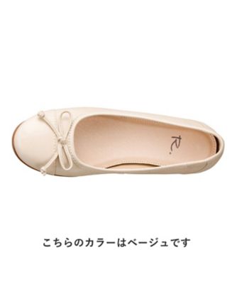 Ｒ．　Ｓ０２Ｃ　リボン付きフラットシューズ　ブラック　フラットシューズ