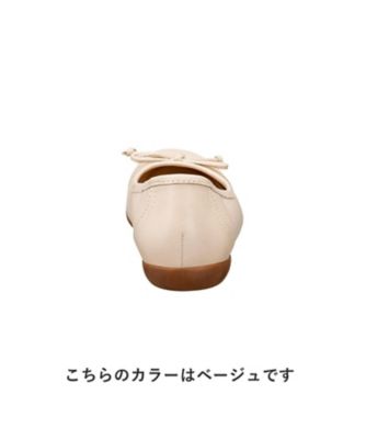 Ｒ．　Ｓ０２Ｃ　リボン付きフラットシューズ　ブラック　フラットシューズ