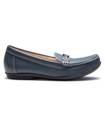 ＜R. (Women)＞Ｒ．　Ｓ０４Ｃ　ビット付きフラットシューズ　ネイビー　フラットシューズ