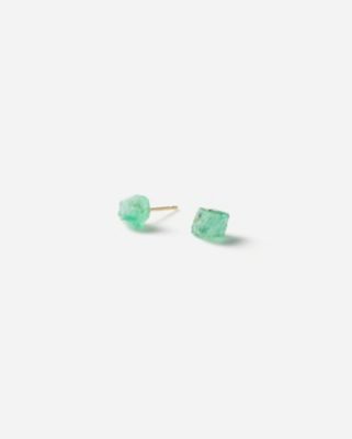 ＜bororo (Women)＞原石ピアス（ペア）　エメラルド