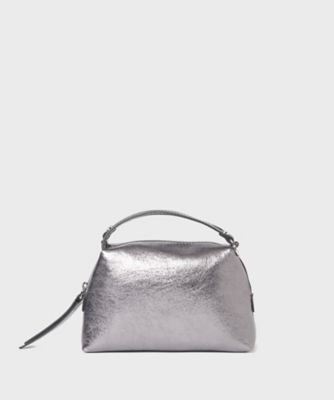 AKRIS ミラードレザー アイ ハンドバッグ 2WAY シルバー AKRIS ミラードレザー アイ ハンドバッグ 2WAY シルバー