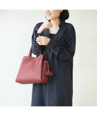 チャーム付き２ｗａｙレザーハンドバッグ＜ルル＞　ＢＴＶ０４０