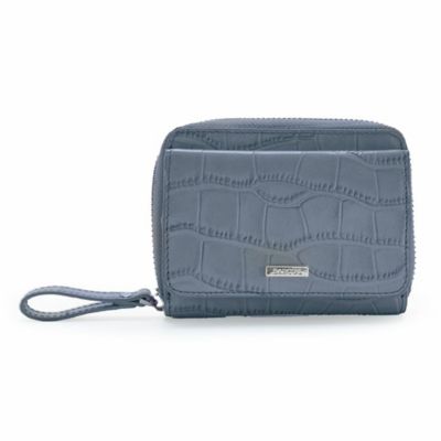 BARCOS (Women)/バルコス マットレザークロコダイル型押し蛇腹ミニウォレット BTV1151 ブルー 財布・マネークリップ【三越伊勢丹/公式】