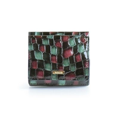 BARCOS (Women)/バルコス 配色ソフトステンドガラスレザー折財布　ＢＴＶ６８５