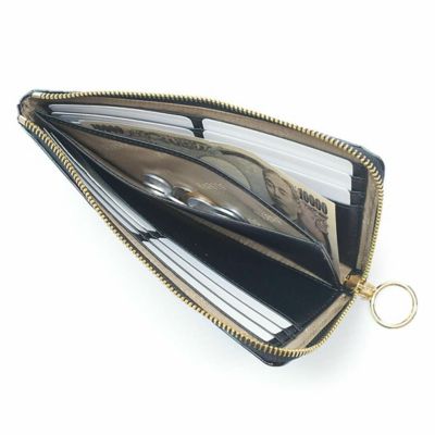 配色ソフトステンドガラスレザーＬ字型財布　ＢＴＶ６８６