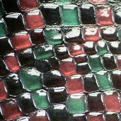 配色ソフトステンドガラスレザーＬ字型財布　ＢＴＶ６８６