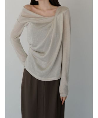 celon セロン オフショルダー トレーナー アイボリー celon ブラウス