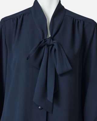 ポリエステルジョーゼットボウタイブラウス CB4858 | MISS