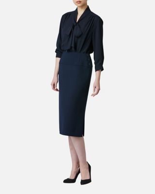 ポリエステルジョーゼットボウタイブラウス CB4858 | MISS