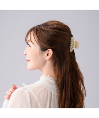 コンプレックスビズ　パールリボンバンズクリップ ポライトパール バンスクリップ M CBZ010－04－0140