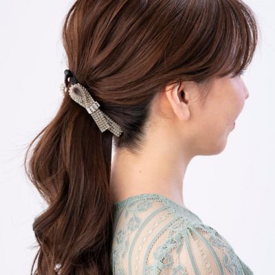 Complex Biz クリスタルメッシュ バナナクリップ クリスタルメッシュ バナナクリップ(ブラック) | バナナクリップ