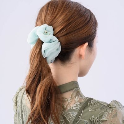 【新品同様】コンプレックスビズバナナクリップフラワーレースブルー 新品同様】コンプレックスビズバナナクリップフラワーレースブルー