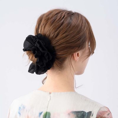 コンプレックスビズ　ヘアアクセサリー　カチューシャ　シュシュ　ヘアかクリップ クラシカルプリーツ シュシュ CBZ035－03－0128