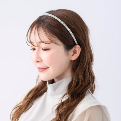 ★ コンプレックスビズ　クリスタルメッシュ ヘアバンド　ゴールド　新品未使用 ★ クリスタルメッシュ ヘアバンド(グレージュ) | ヘアバンド