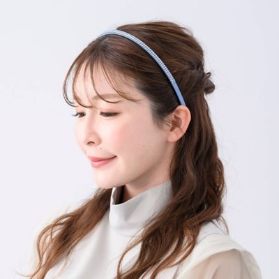 ［新作新品］COMPLEX BIZ クリスタルメッシュヘアバンド Complex Biz＞クリスタルメッシュ ヘアバンド(グレージュ