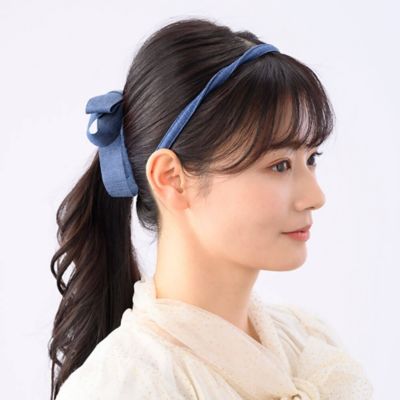 Ｗｅｂ限定　クラッシーインディゴ　ヘアバンド