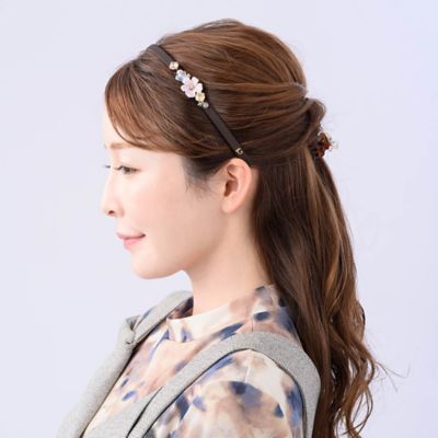 【新品未使用】ComplexBiz エレガンスフラワーヘアバンド　ピンクミックス フラワーシンフォニー フレキシフィットヘアバンド(ピンク