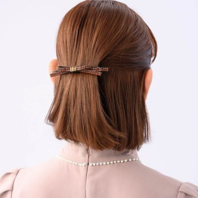 クリスタルメッシュバゲット　スリムバレッタ