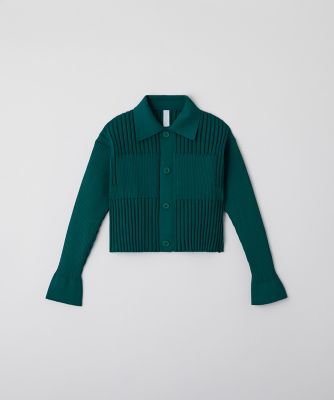 FLUTED CROPPED SHIRT CARDIGAN | CFCL 