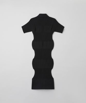 FLUTED SHORT SLEEVE SHIRT DRESS