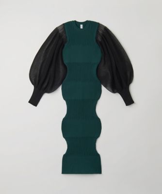 FLUTED LUCENT LONG PUFF SLEEVE 