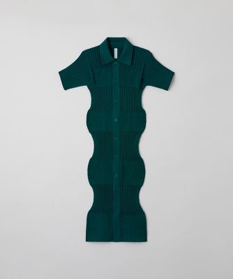 FLUTED SHORT SLEEVE SHIRT DRESS | CFCL 