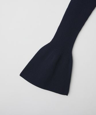 CUPRO RIB LONG BELL SLEEVE TOP