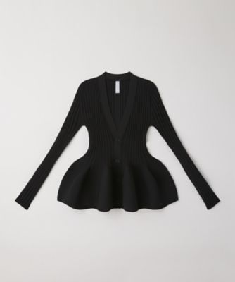 CFCL カーディガン FLUTED GLITTER COLLARLESS SHIRT CARDIGAN