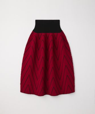 CFCL (Women)/シーエフシーエル POTTERY HERRINGBONE SKIRT CF010KG155JP00 571M MAROON RED MULTI ひざ丈スカート【三越伊勢丹/公式】