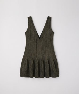 HYPHA GLITTER V－NECK SLEEVELESS