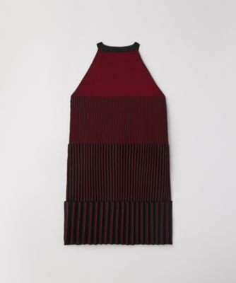 ACCORDION SLEEVELESS MINI DRESS