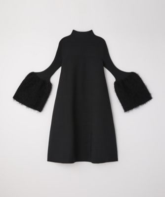 希少CFCL POTTERY スクエアネックフレアノースリーブ ブルー スクエアネックボーダーニットノースリーブ・全4色 | レディース