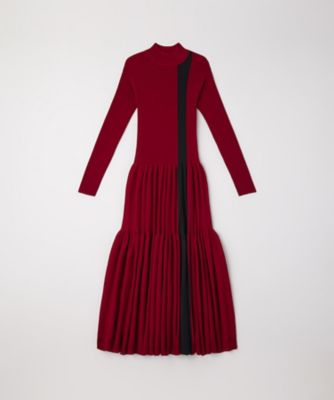 CFCL (Women)/シーエフシーエル CASCADES MOCKNECK LONG SLEEVE DRESS CF010KH085 571M MAROON RED MULTI ワンピース・ドレス【三越伊勢丹/公式】