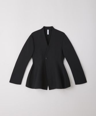 ノーカラー ブラックジャケット tk.TAKEO KIKUCHI（ティーケータケオキクチ） ジャケット ノーカラー