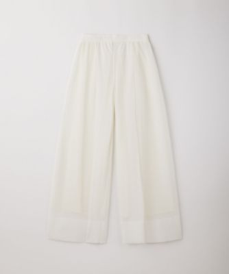 CFCL シーエフシーエル 25SS 日本製 SOFT MILAN SEMI WIDE PANTS セミワイドパンツ CF009KF022 1 WHITE イッセイミヤケ 定価69,300円 ボトムス【新古品】【中古】【CFCL】 SOFT MILAN SEMI WIDE PANTS-ソフトミランセミワイドパンツ-CFCL