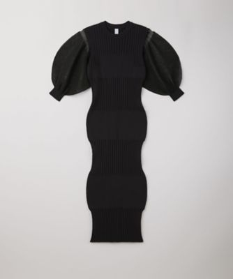 FLUTED GLITTER SHORT PUFF SLEEVE