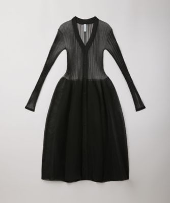 ＜CFCL (Women)＞ＰＯＴＴＥＲＹ　ＬＵＣＥＮＴ　ＬＯＮＧ　ＳＬＥＥＶＥ　ＣＡＲＤＩＧＡＮ　ＤＲＥＳＳ　６Ｓ／ＣＦ０１１ＫＨ１３５