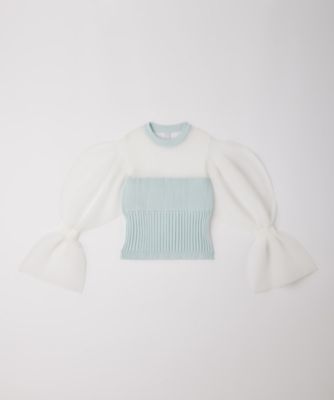 FLUTED LUCENT MARIE SLEEVE TOP 6S