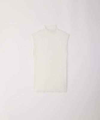 efu EATHER SLEEVELESS TOP ホワイトF HYPHA LUCENT GLITTER SLEEVELESS TOP