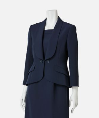 ＜MISS ASHIDA (Women)＞ストレッチクレープショールカラージャケット　ＣＪ５５０１
