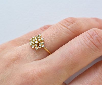 シャトン　ダイヤモンドリング