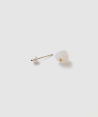 新品 chieko+ マカロンピアス ホワイト BIRD OF PARADISE マイクロ スピア ミニピアス
