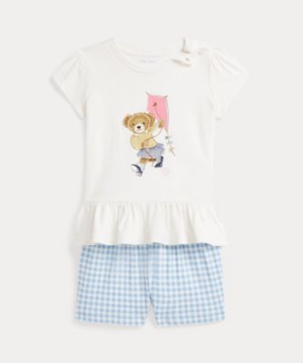 POLO RALPH LAUREN CHILDRENS WEAR /ポロ ラルフ ローレン チルドレンズウェア Polo ベア コットン Tシャツ&ブルマー セット CWPO2STF9S20035