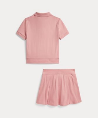 ストレッチ メッシュ ボクシー ポロシャツ＆スコート