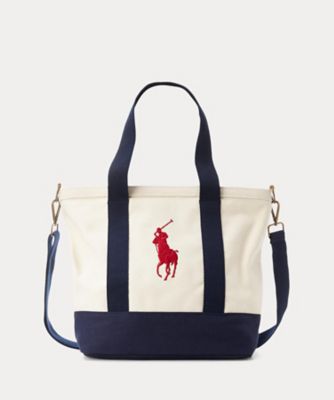 ＜POLO RALPH LAUREN CHILDRENS WEAR ＞Ｂｉｇ　Ｐｏｎｙ　コットン　キャンバス　トート　ＣＷＰＯＡＣＣＹ９Ｐ２００７１