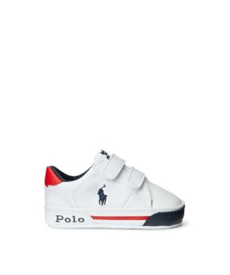 ＜POLO RALPH LAUREN CHILDRENS WEAR ＞Ｇｒａｆｔｙｎ　フェイクレザー　ロートップ　ＥＺ　スニーカー