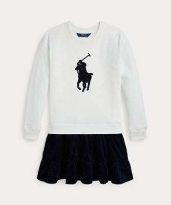 ＜POLO RALPH LAUREN CHILDRENS WEAR ＞Ｂｉｇ　Ｐｏｎｙ　コーデュロイスカート　フリース　ドレス