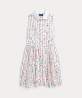 ＜POLO RALPH LAUREN CHILDRENS WEAR ＞フローラル　コットン　オックスフォード　シャツドレス　ＣＷＰＯＤＲＳＧ３Ｄ２０９６５